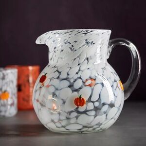 Anthropologie Mystic Pressed Bead Pitcher (Pumpkin Icon Juice Collection)